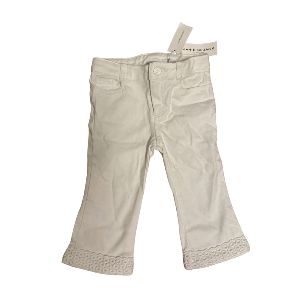 Janie and Jack Cream Kids Trousers